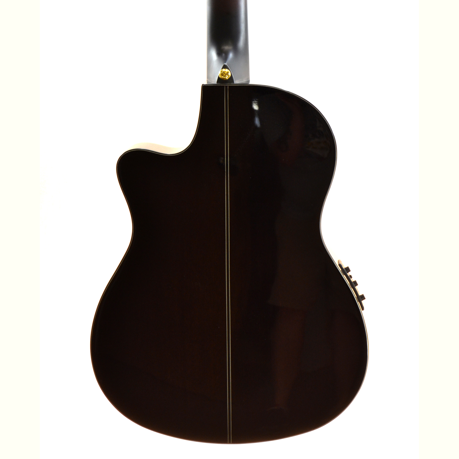 Ibanez GA35TCE Nylon Thin Cutaway Nylon String Acoustic Guitar - Dark Violin Sunburst - Image 8