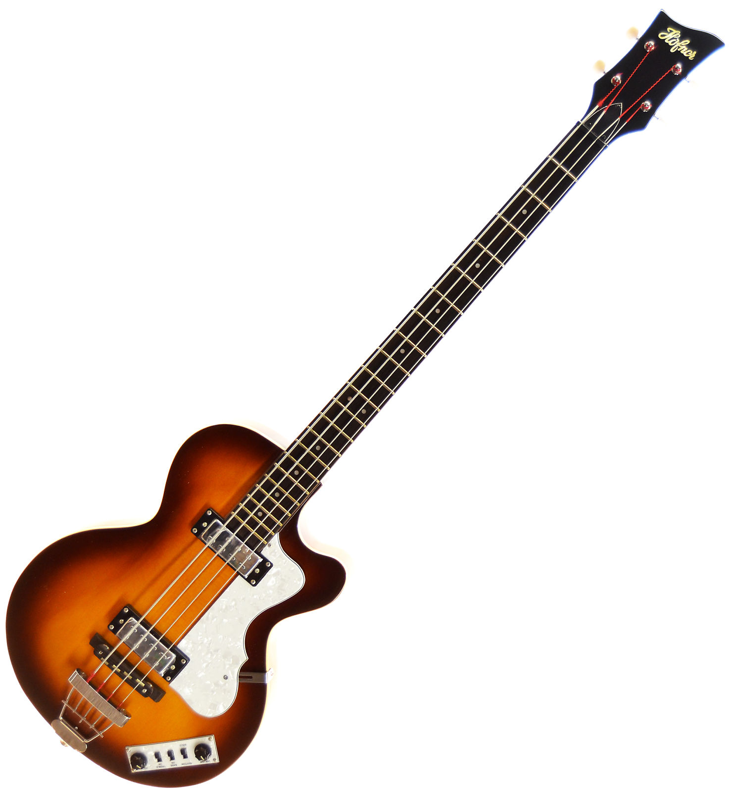 Hofner Ignition Series Club Single Cutaway Hollowbody Bass with Case