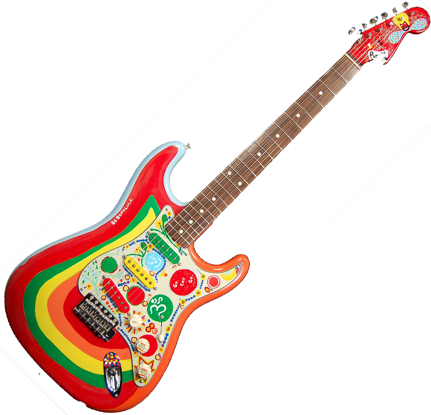Fender Stratocaster Rocky George Harrison Licensed Miniature Guitar 000244360 