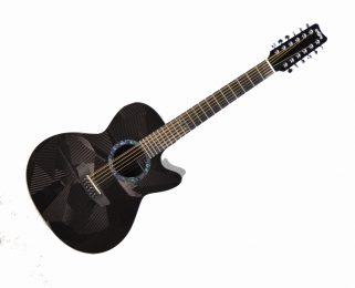 Rainsong BI-WS3000 Black Ice Series 12 String Acoustic/Electric Guitar w/ HSC