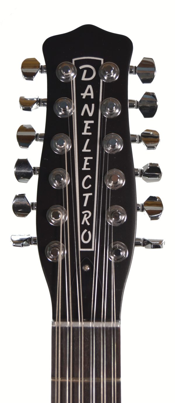 Danelectro - 6/12 Double Neck Electric Guitar - Red Crackle Finish - Image 3