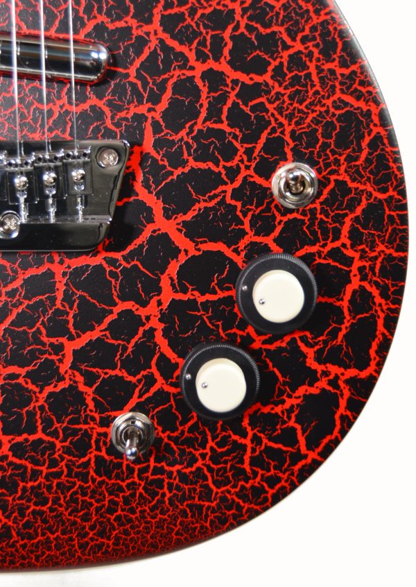 Danelectro - 6/12 Double Neck Electric Guitar - Red Crackle Finish - Image 11
