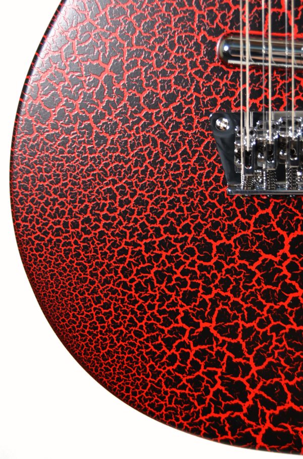 Danelectro - 6/12 Double Neck Electric Guitar - Red Crackle Finish - Image 10