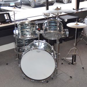 Ludwig - Standard 5 pc. Blue Strada Drum Kit  w/ Hardware & Cymbals 1970 - Used