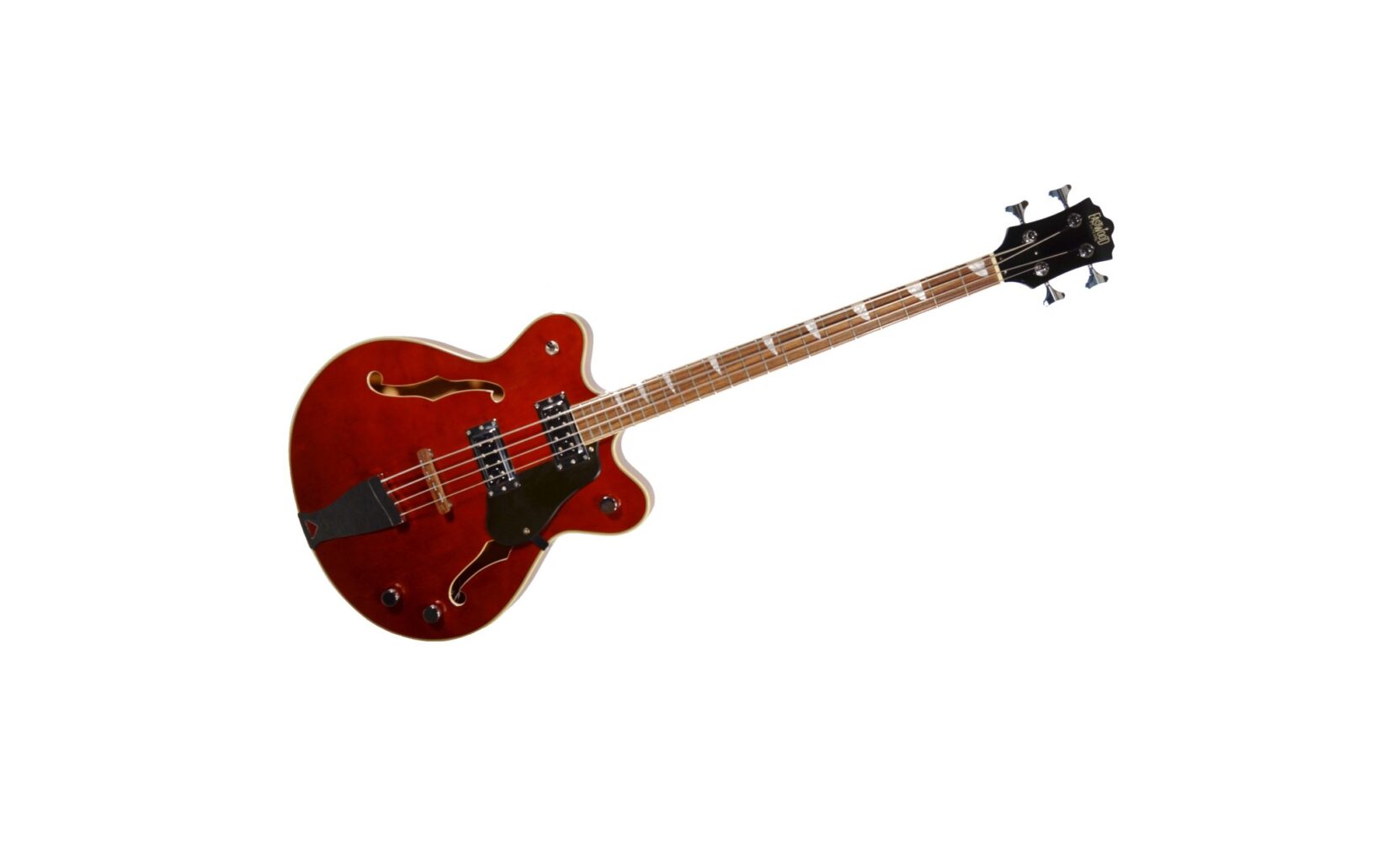 Eastwood Guitars - Classic 4 - Walnut Finish 4 String Semi Hollow Bass Guitar - Used