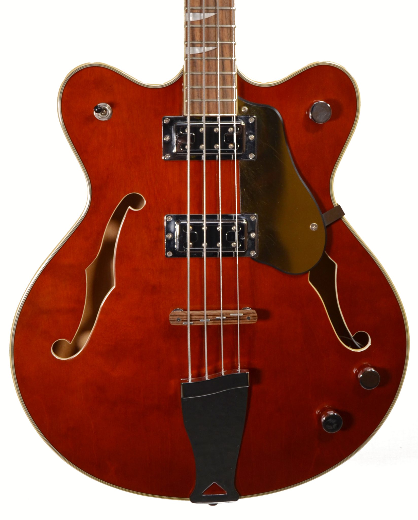 Eastwood Guitars - Classic 4 - Walnut Finish 4 String Semi Hollow Bass Guitar - Used - Image 2