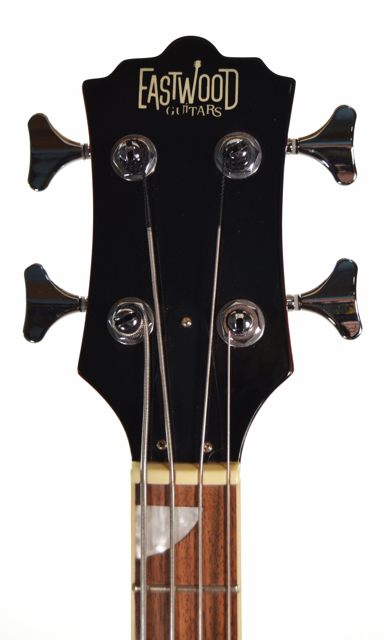 Eastwood Guitars - Classic 4 - Walnut Finish 4 String Semi Hollow Bass Guitar - Used - Image 3