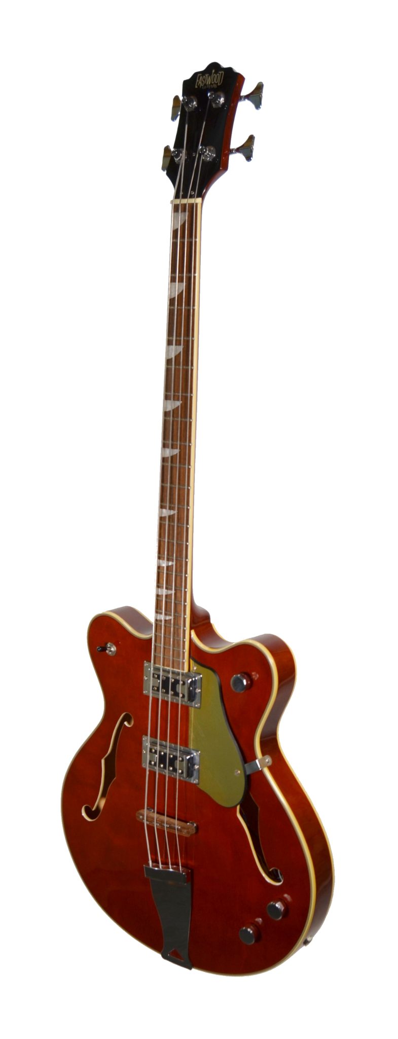 Eastwood Guitars - Classic 4 - Walnut Finish 4 String Semi Hollow Bass Guitar - Used - Image 7