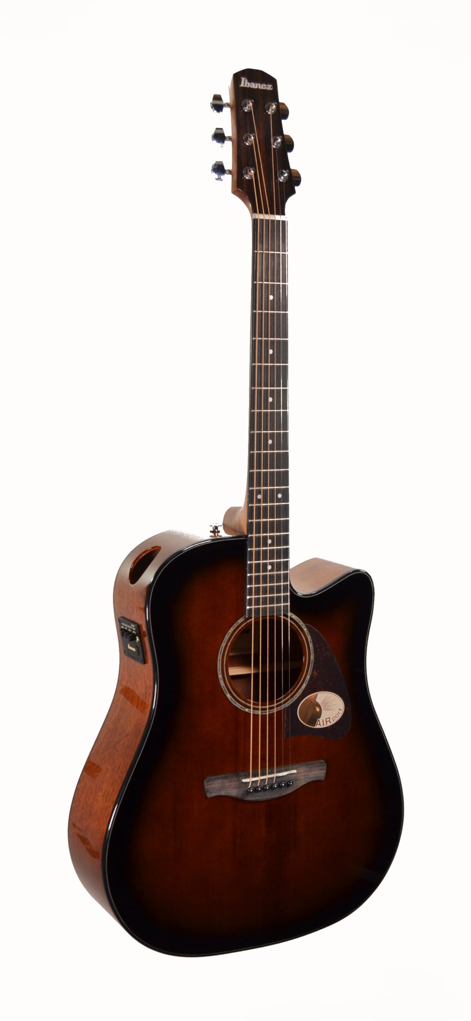 Ibanez - Advanced Acoustic Series - AAD51CE-DVS Acoustic/Electric Guitar - Dark Violin Sunburst - Image 7